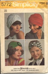 5772 1973 COOL STRETCH KNIT TURBANS HALF OR FULL VARIETY PATTERN